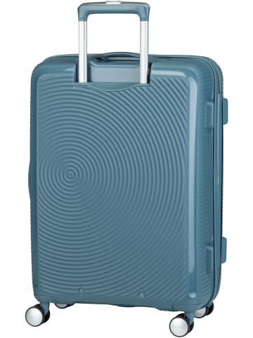 American Tourister Koffer & Trolley SoundBox Spinner 67 EXP in Stone Blue