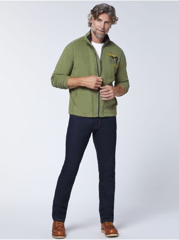 Oklahoma Jeans Fleece-Jacke in Grün