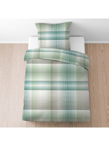Biberna Soft-Seersucker Bettwäsche in hellgrün