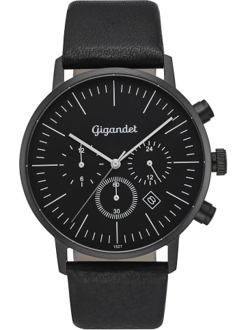 Gigandet Quarzuhr Dualtime "MINIMALISM III" in Schwarz