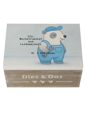 Mr. & Mrs. Panda Holzkiste Kfz-Mechatroniker Leidenschaft Design... in Weiß