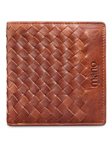 mano Don Luca - Geldbörse 10.5 cm (schwarz) in cognac