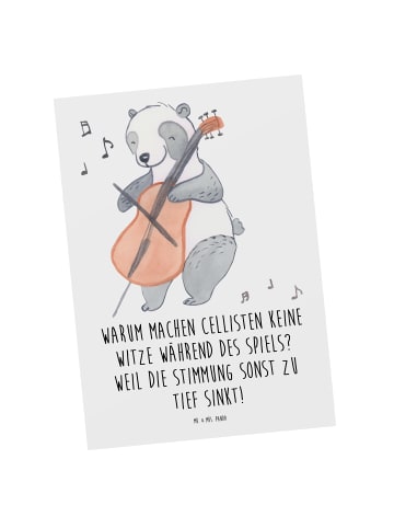 Mr. & Mrs. Panda Postkarte Zeichenllo Witz Verdorben mit Spruch in Weiß