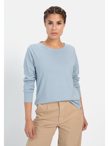 Camel Active Rundhals Sweatshirt aus reiner Baumwolle in Hellblau