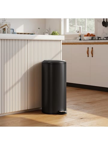HOMCOM Mülleimer-36L x 30B x 44H cm-Schwarz