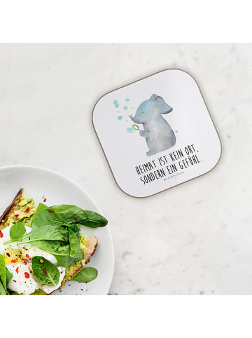 Mr. & Mrs. Panda gläseruntersetzer Elefant Seifenblasen mit Spruch in Weiß