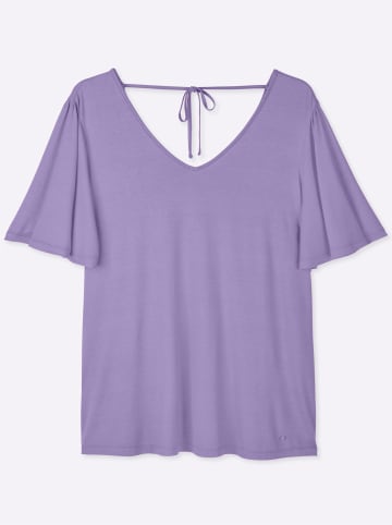 sheego Kurzarm-Shirt in lavendel