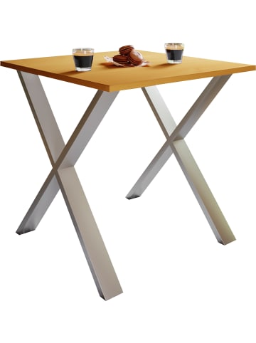 VCM Premium Holz Esstisch Tisch Xona X Silber in Silber / Buche