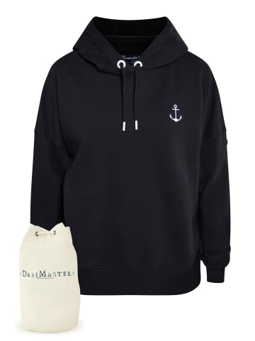 DreiMaster Maritim Kapuzenpullover + Shopping Bag - Set in Schwarz