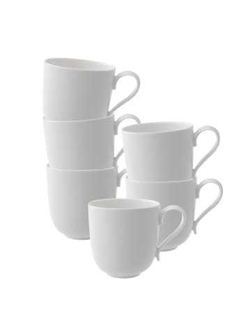 Villeroy & Boch 6er Set Becher mit Henkel New Cottage Basic 260 ml in weiß