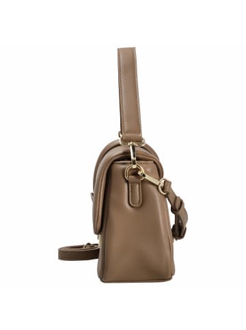 Seidenfelt Dalarna - Schultertasche 30 cm (black/gold) in soft toffee/gold