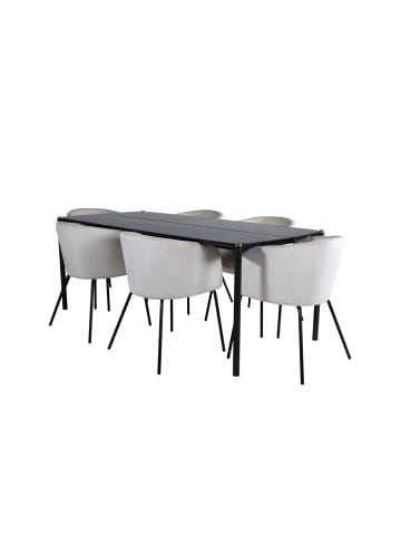 ebuy24 Essgruppe Pelle 3 (7-teilig) Beige 90 x 190 cm