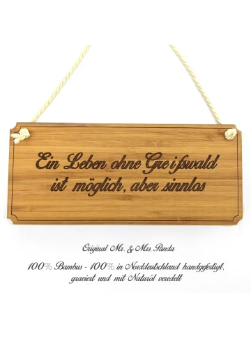 Mr. & Mrs. Panda Türschild Greifswald mit Spruch in Keine Angabe