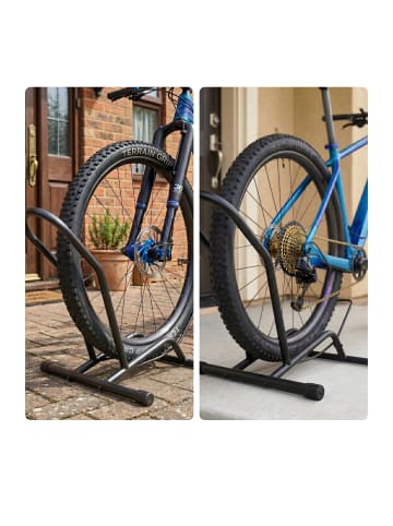 relaxdays Fahrradständer in Schwarz - (B)41 x (H)38 x (T)59 cm