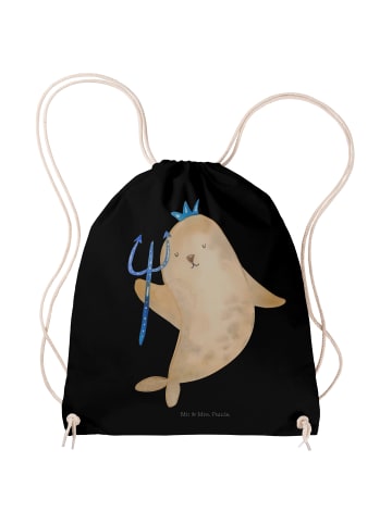 Mr. & Mrs. Panda Stoffbeutel Sternzeichen Wassermann ohne Spruch in Schwarz