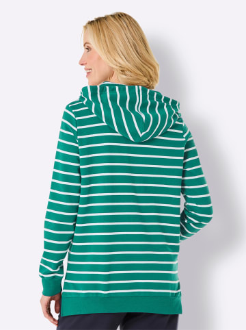 WITT WEIDEN Sweatshirt in smaragd-weiß-gestreift