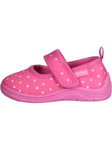 Playshoes Kinder Hausschuh "Hausschuh Punkte" in Pink
