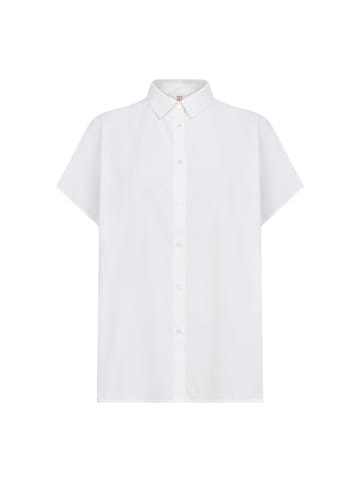 soyaconcept Klassisches Hemd aus recyceltem Polyester und Bio-Baumwolle in white