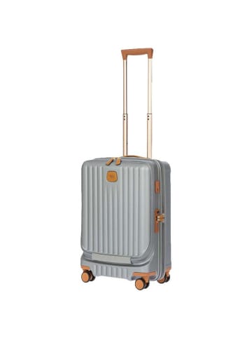 BRIC`s Capri - 4-Rollen-Kabinentrolley mit Vortasche 55 cm (silver) in silver