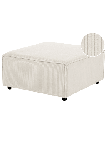 Beliani Ottomane ARDAL in Weiß/Schwarz - (W) 86 x (H) 45 x (L) 86 cm