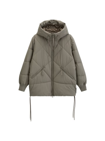 Marc O'Polo DENIM Lange Kapuzen-Steppjacke relaxed in Dolphin