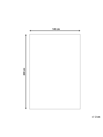 Beliani Outdoorteppich AKSU in Weiß/Beige - (W) 140 x (H) 0.3 x (L) 200 cm
