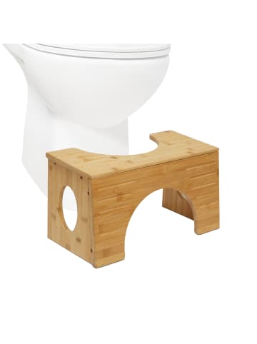 relaxdays Toilettenhocker - (B)44,5 x (H)19,5 x (T)25 cm