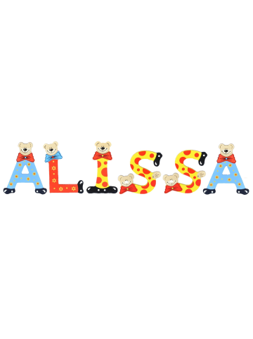 Playshoes Deko-Buchstaben "ALISSA" in bunt