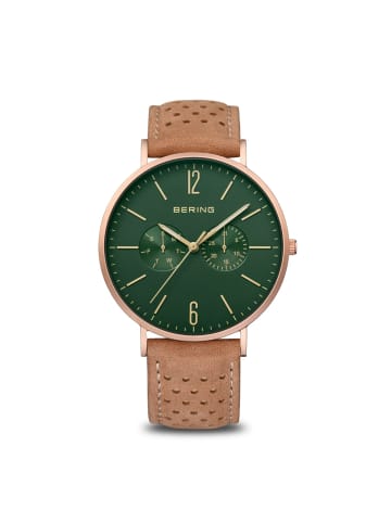 Bering Armbanduhr Classic  Silber in olive