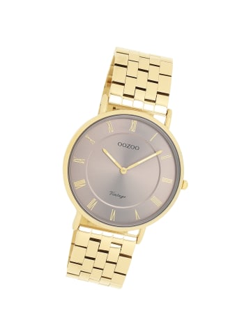 Oozoo Analog-Armbanduhr OOZOO Vintage Series gold mittel (ca. 36mm)