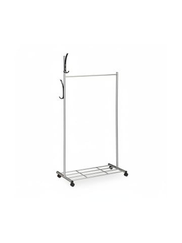 relaxdays Garderobe in Silber - (B)80 x (H)165 x (T)44 cm