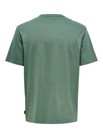 Only&Sons Weiches Rundhals T-Shirt Kurzarm ONSSMART Basic Shirt in Grün