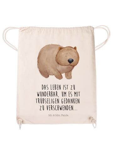 Mr. & Mrs. Panda Sportbeutel Wombat mit Spruch in Creme