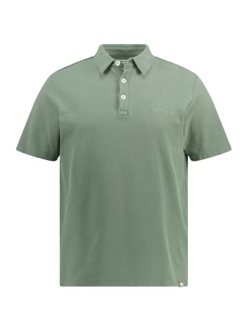 STHUGE Poloshirt in weiß grün