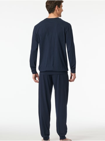 Schiesser Pyjama Comfort Essentials in Dunkeblau