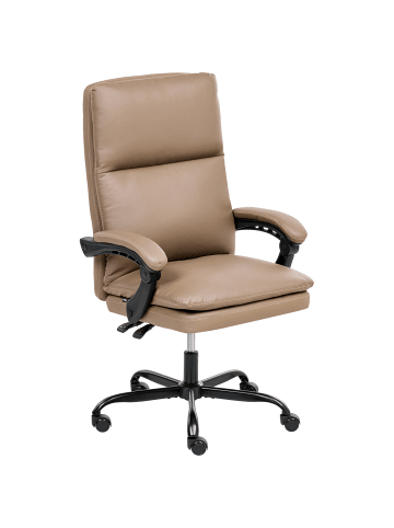 Beliani Chefsessel SERENE in Braun/Schwarz - (W) 70 x (H) 105 x (L) 70 cm