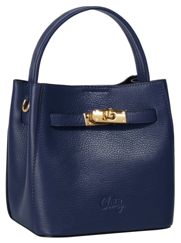 Cluty Umhängetasche echt Leder in blau