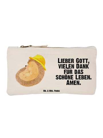 Mr. & Mrs. Panda Waschtasche Igel Beten mit Spruch in Weiß
