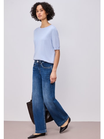 Street One Street One LTD_QR_short sleeve sweater in Cashmere Blue Mel.