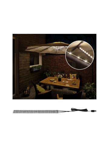 paulmann LED-Lichterkette Parasol-Light Schirmbeleuchtung 4er-Set in schwarz