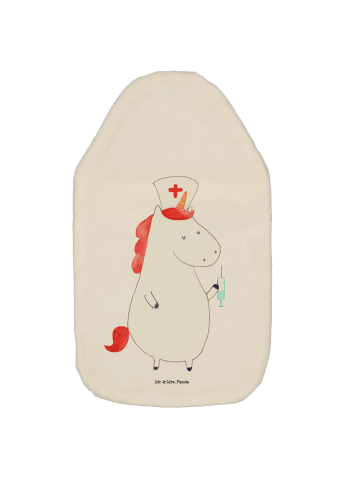 Mr. & Mrs. Panda Wärmflasche Einhorn Krankenschwester ohne Spruch in Weiß