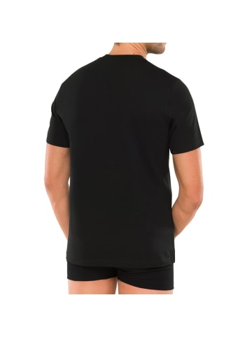 Schiesser T-Shirt 2er Pack in Schwarz