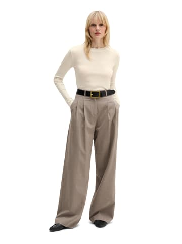 Marc O'Polo Geripptes Longsleeve slim in White Cotton