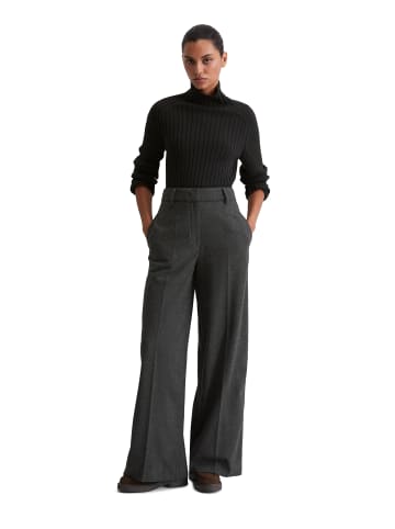 Marc O'Polo Tailored Pants wide in Dark Grey