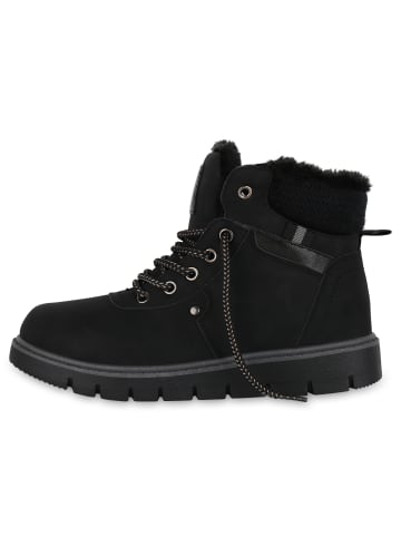 VAN HILL Worker Boots Penelope in Schwarz