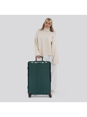 Redolz Essentials 18 4 Rollen Trolley 76 cm mit Dehnfalte in Metallic-Green Shiny