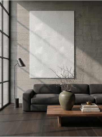 KADIMA DESIGN Läufer Geometrisch rutschhemmend pflegeleicht Wohnzimmer Flur in Weiß