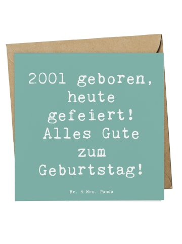 Mr. & Mrs. Panda Grußkarte Spruch 2001 Geburtstag mit Spruch in Meeresbrise