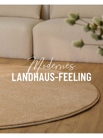 ESPRIT Kurzflorteppich Vegas in sand beige