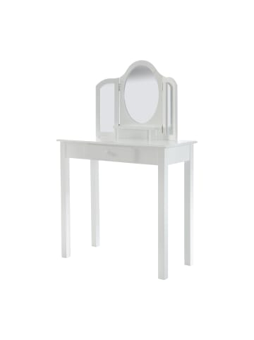 roba Kinder Schmink- & Frisiertisch mit Spiegel und Hocker, weiß
